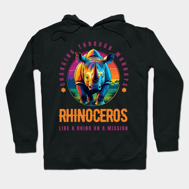 Rhino Style Hoodie by Pearsville